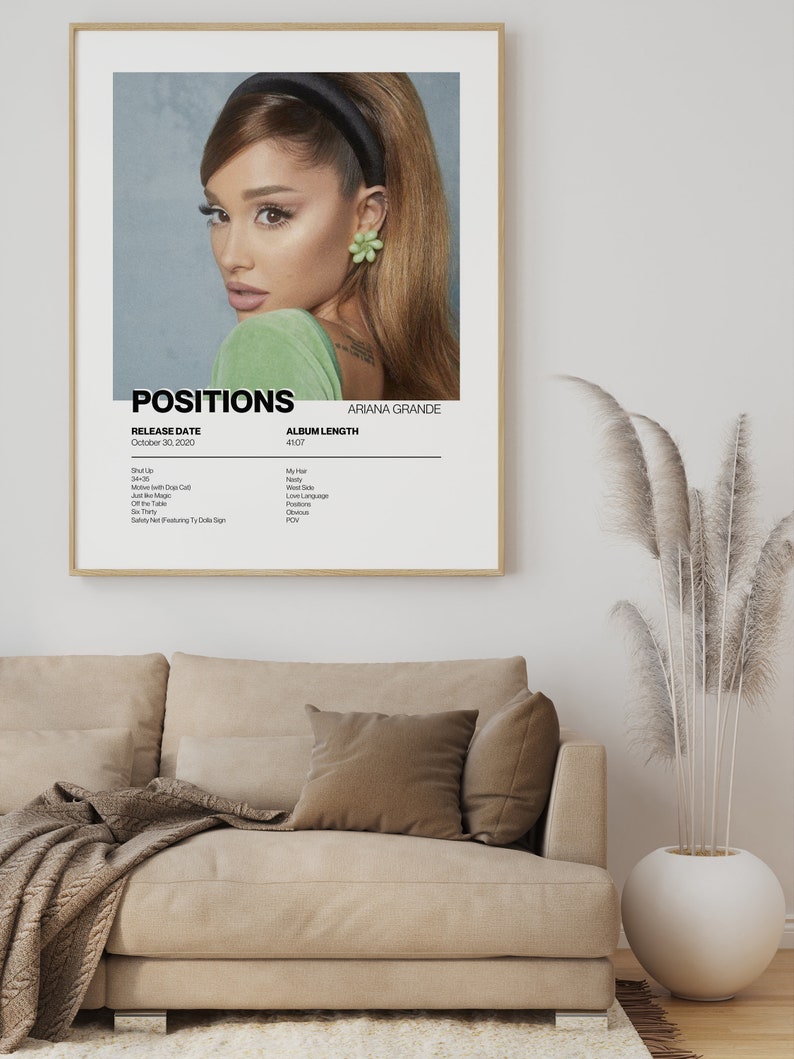 Poster Ariana Grande Impression Sur Toile 20x30 Cm - Décoration Murale Pour Chambre, Salon - Style Sans Cadre
