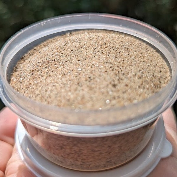 River Sand * 3 oz Washed & Sterilized Georgia, USA Fine Grain Sand * Fairy Garden, Craft, and Hobby Natural Brown Sand