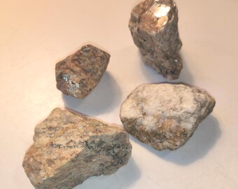 Pink Igneous Rocks * 4 Decorative Pinkish Rainbow of Granitic & Crystalline Stones for Display, Education, Terrarium, Craft, Home, and Hobby