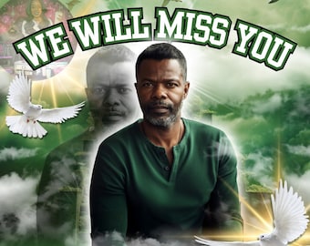 Canva Editable Green Memorial Tshirt Design
