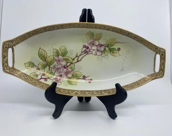 Nippon Hand Painted Celery Serving Plate.