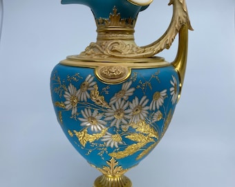 A Large Royal Worcester ewer, Restored.