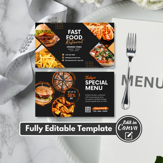 Food Business Card Template