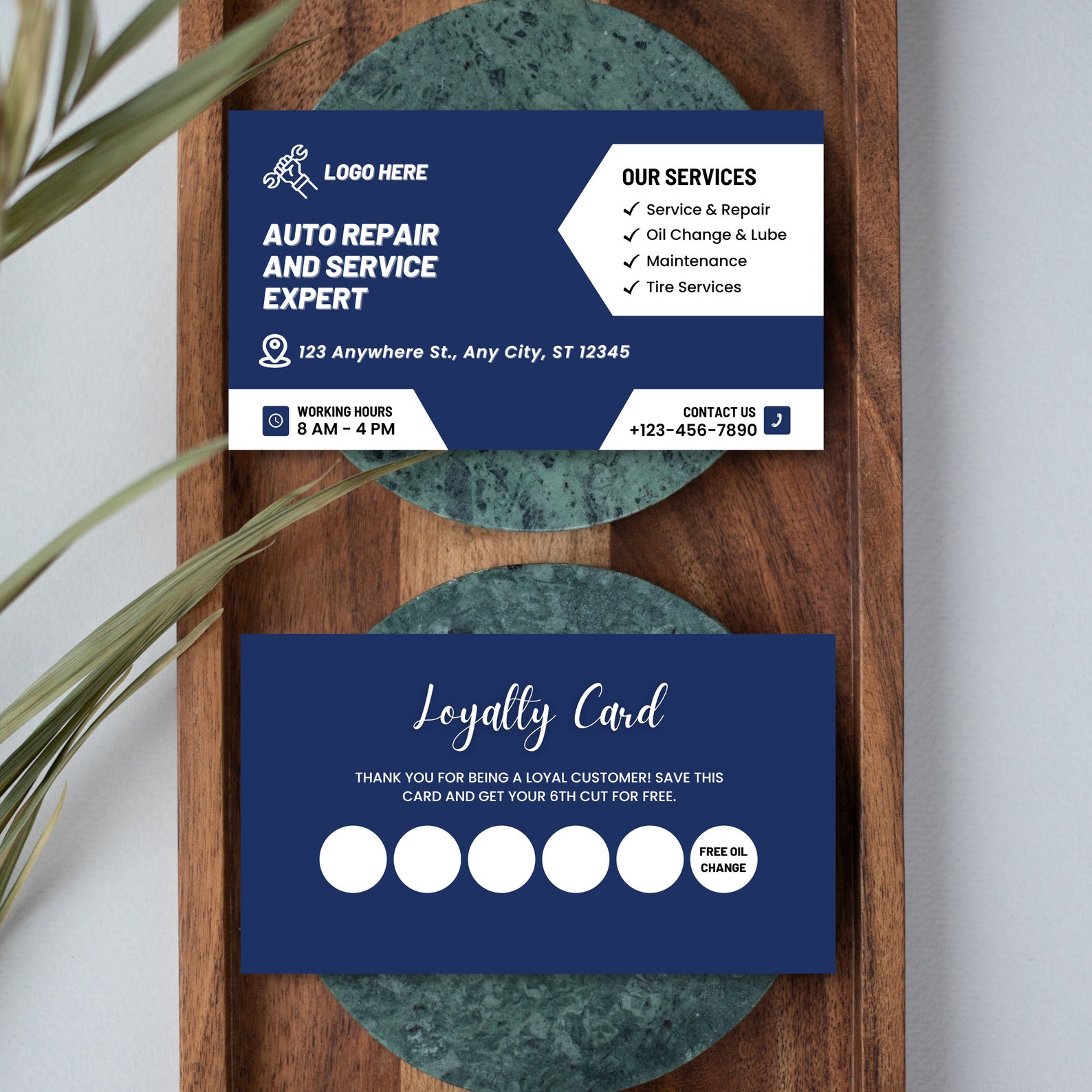Auto Repair Business Card Template Modern Editable Design (canva) Etsy