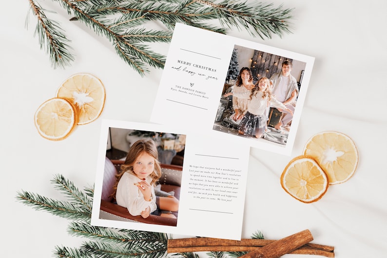 HARLOW Fully Editable Multiple Photo Collage Holiday Card Etsy