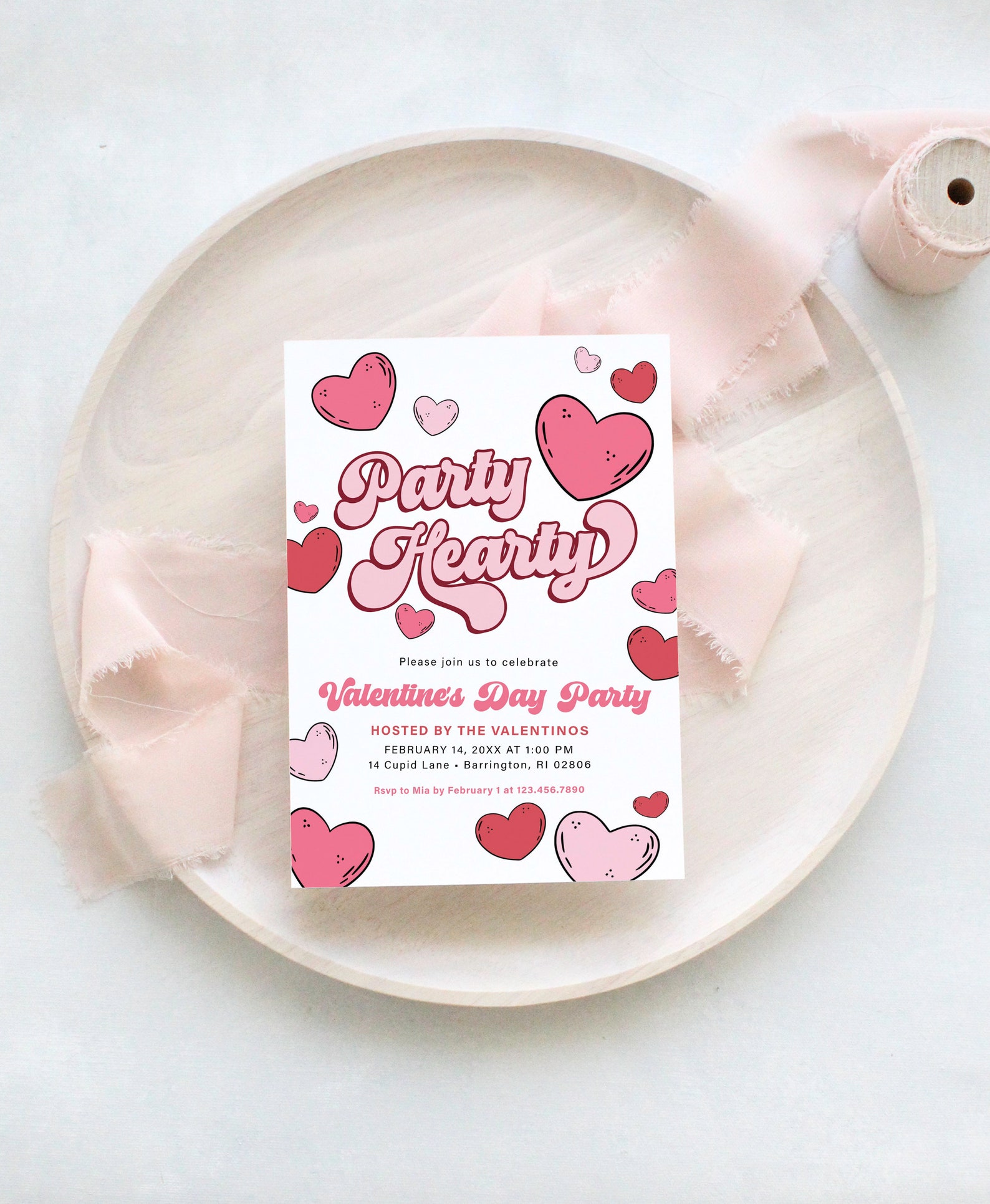 February Invite RUBY | Party Hearty Valentine's Day February Brunch Galentine's Party ...