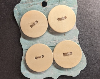 Large Decor - wooden buttons DIY sewing-scrapbooking 27 mm