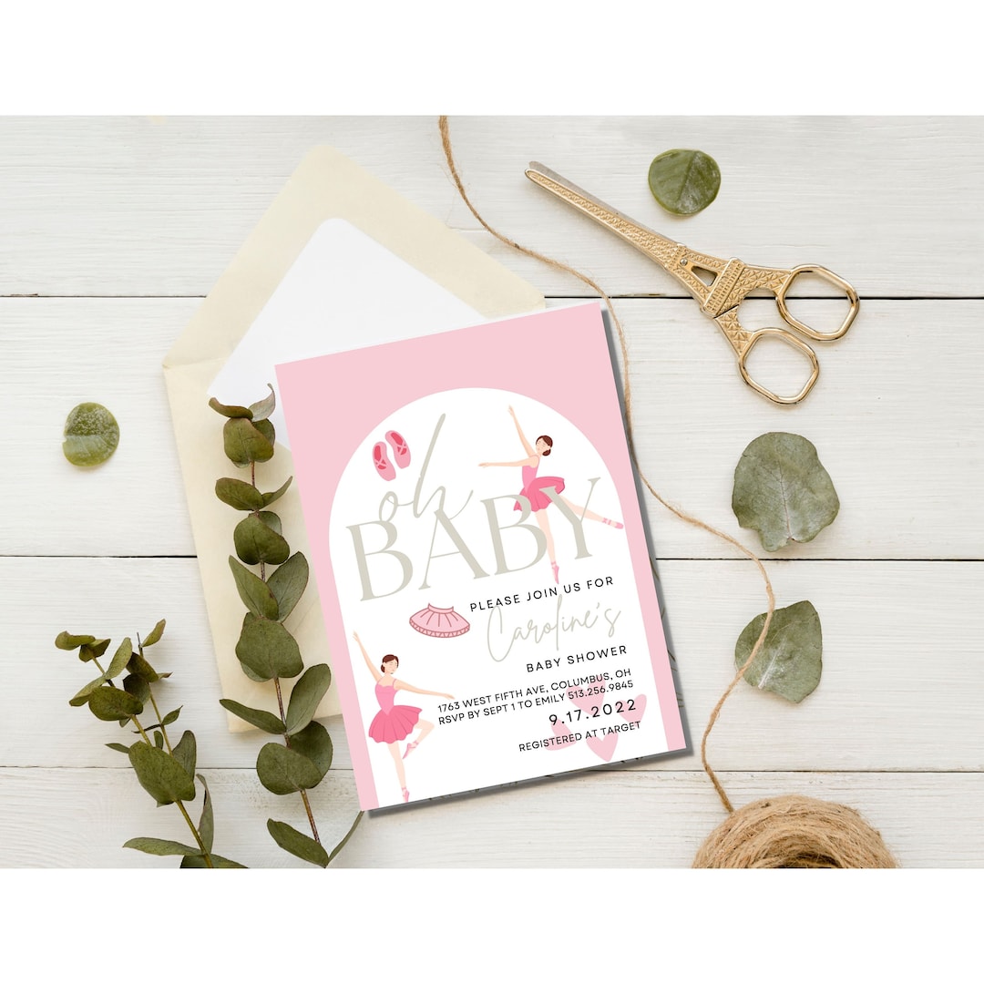 Ballet Baby Shower Invitation Editable Printable Shower Invite Baby ...