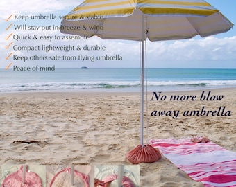 Ancrage pour sac de sable pour parasol de plage, stabilisateur pour parapluie