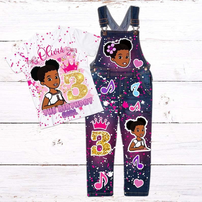 Gracie Corner Overall Birthday Outfit Custom Birthday Outfit Etsy