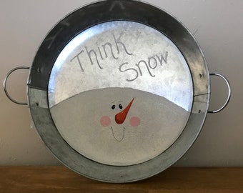 Snowman Tray, Christmas Sign