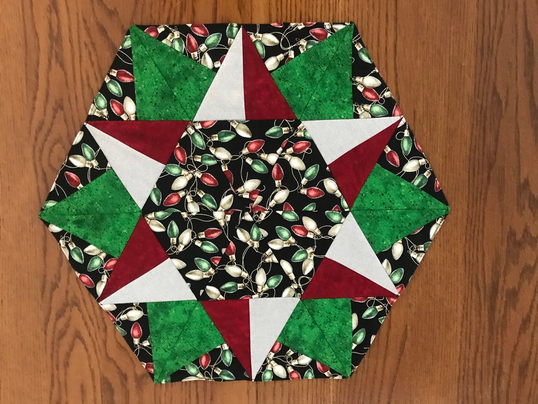 Christmas Lights Table Topper. Christmas Lights Table Runner Etsy