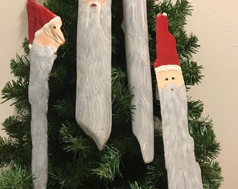 Santa Driftwood Ornament