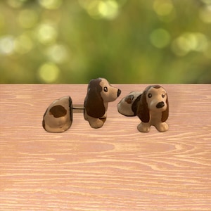 Basset Hounds 3D Printed Earrings, Full Pet, Hypoallergenic