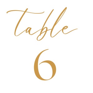 Table Numbers for Wedding, Special Occasions, etc (Downloadable png) NUMBERS 6-10