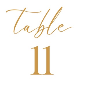 Table numbers for wedding, special occasions, etc (Downloadable png) TABLE NUMBERS 11-15