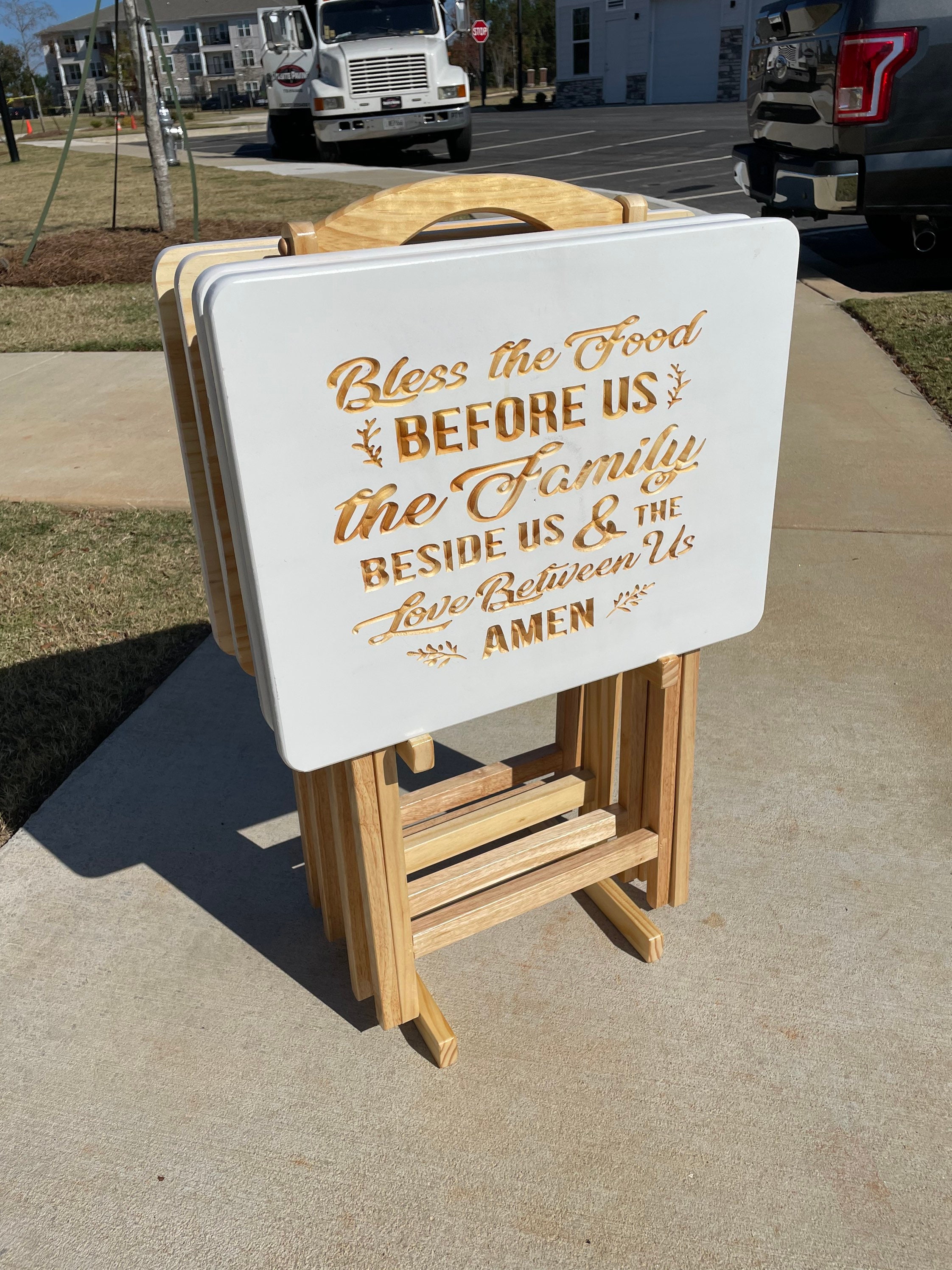 Custom Engraved Tv Dinner Tray Set Etsy