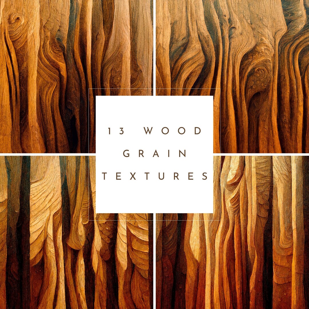 Wood Grain Digital Textures 13 Wooden Papers and Backgrounds for Digital Download and Commercial