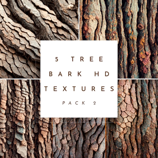 Tree bark digital paper (Pack 2), wood texture paper, wooden paper, wood grain backgrounds, wood paper, digital download for commercial use