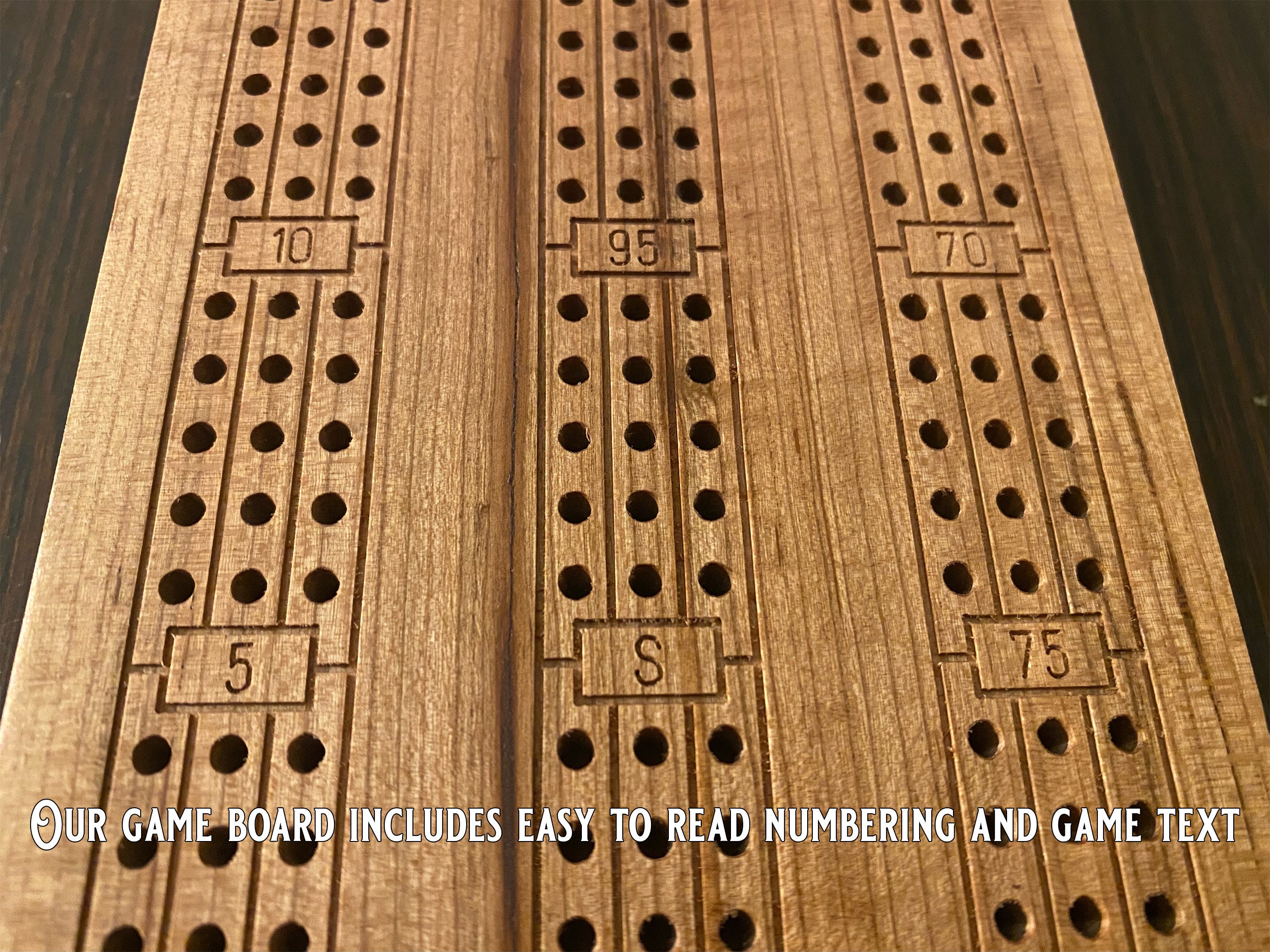 3 Track Cribbage Board Cnc Digital Template Plan Download, Vcarve Crv, Svg, Dxf, Ai, Eps, Pdf Etsy