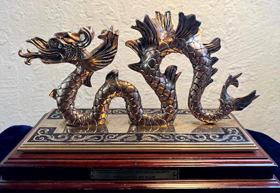 Vintage National Maritime Historical Society Brass/wood Spy Glass