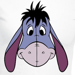 Eyore Face Digital Cut Files - Design Files - Cricut - SVG - Silhouette Cameo - PNG - EpS - PDF - DxF - The Winnie The Pooh