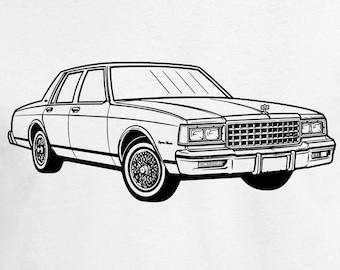 Caprice Car Digital Files - Design Files - Cricut - SVG - Silhouette Cameo - PNG - EpS - PDF - DxF - Classic Car