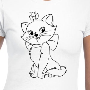 Marie デジタル ファイル - デザイン ファイル - Cricut - SVG - Silhouette Cameo - PNG - EpS - PDF - DxF - おしゃれキャット