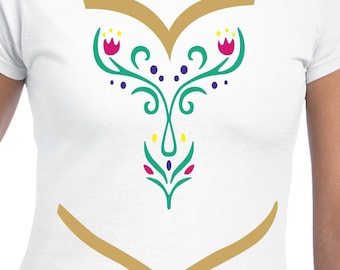 Anna Dress Costume Shirt Digital Cut Files - Design Files - Cricut - SVG - Silhouette Cameo - PNG - EpS - PDF - DxF - Frozen