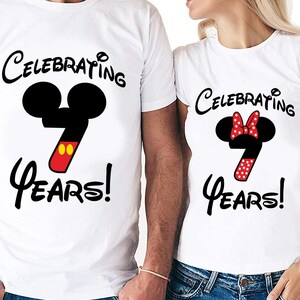Seven Year Anniversary Couples Set Digital Files - Diseño - Cricut - SVG - Silhouette Cameo - PNG - EpS - PDF - DxF - His Hers - 7 Years