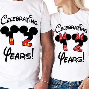 Doce años Parejas Parejas Set Archivos Digitales - Diseño - Cricut - SVG - Cameo de silueta - PNG - EpS - PDF - DxF - His Hers - 12 Years