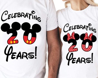 Twenty Year Anniversary Couples Set Digital Files - Design - Cricut - SVG - Silhouette Cameo - PNG - EpS - PDF - DxF - His Hers - 20 Years