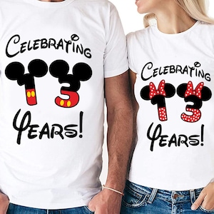 Parejas de Aniversario de Trece Años Set Archivos Digitales - Diseño - Cricut - SVG - Cameo de Silueta - PNG - EpS - PDF - DxF - His Hers - 13 Years