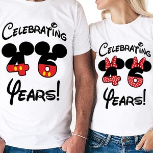 46 Year Anniversary Couples Set Digital Files - Diseño - Cricut - SVG - Silhouette Cameo - PNG - EpS - PDF - DxF - His Hers - 46 Years