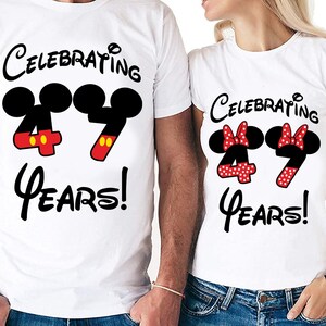47 años Parejas Set Archivos digitales - Diseño - Cricut - SVG - Silhouette Cameo - PNG - EpS - PDF - DxF - His Hers - 47 Years