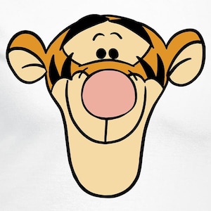 Archivos de corte digital de la cara de Tigger - Archivos de diseño - Cricut - SVG - Silhouette Cameo - PNG - EpS - PDF - DxF - Winnie The Pooh