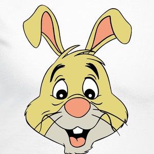 Fichiers numériques de coupe visage de lapin - fichiers de conception - Cricut - SVG - camée Silhouette - PNG - EpS - PDF - DxF - Winnie l'ourson