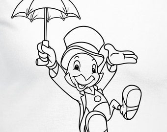 Jiminy Cricket Digitale Schnittdateien - Designdateien - Cricut - SVG - Silhouette Cameo - PNG - EpS - PDF - DxF - Pinnochio