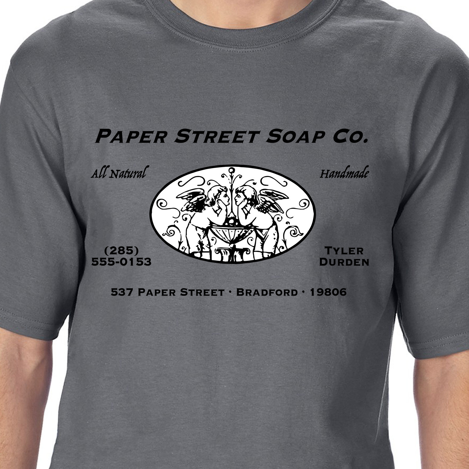 Urban Backwoods Paper Street Soap Co. Men's T-Shirt - Premium Cotton Graphic Tee, Regular Fit