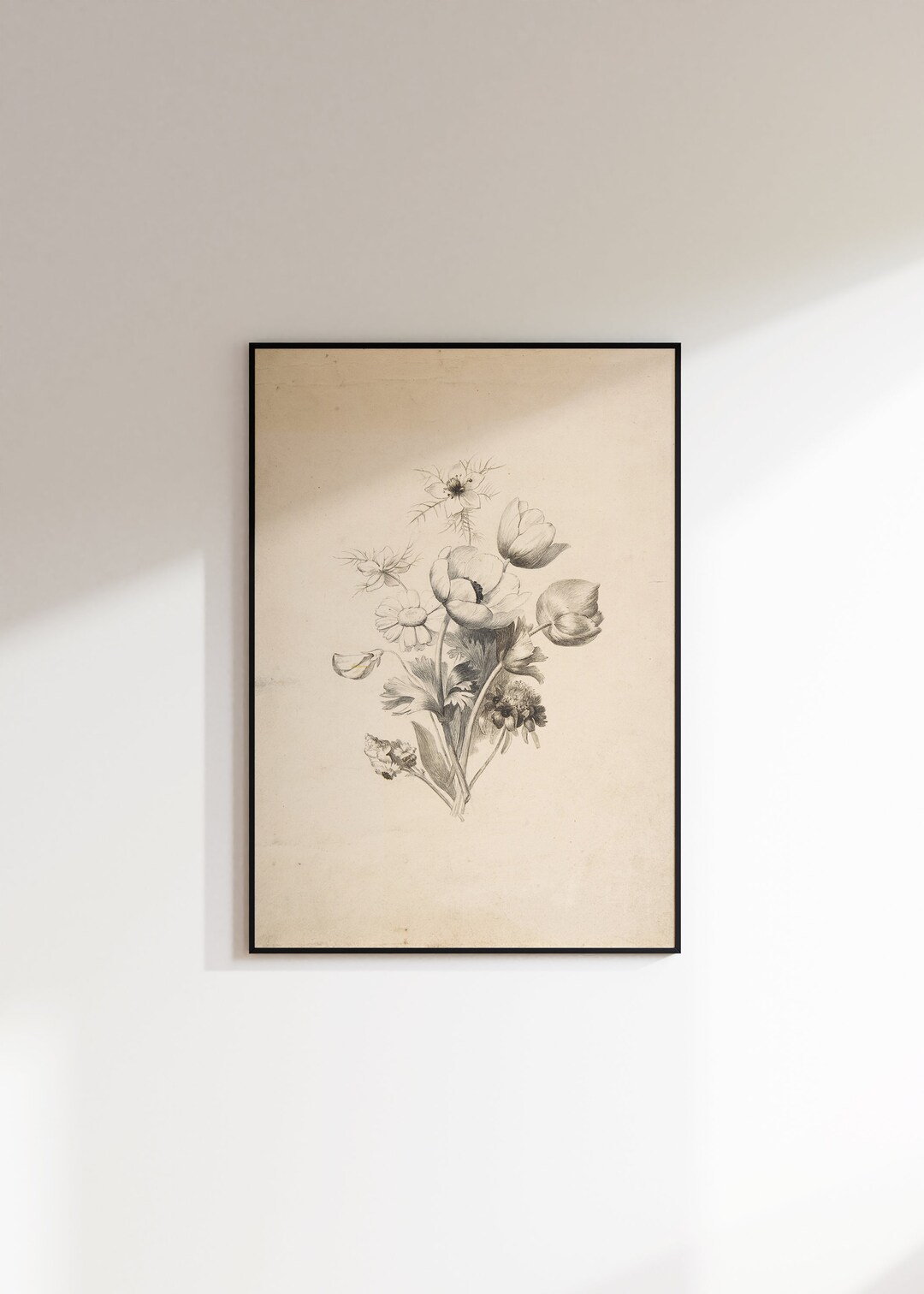 Vintage Floral Design Artwork Printable Etsy