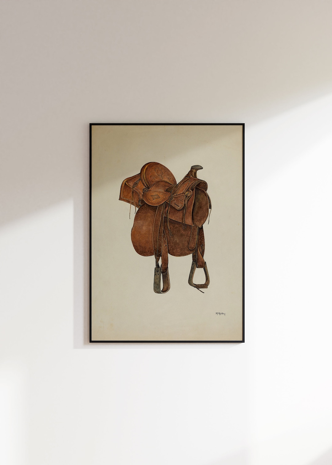 Shaddle Vintage Saddle Artwork Printable - Etsy