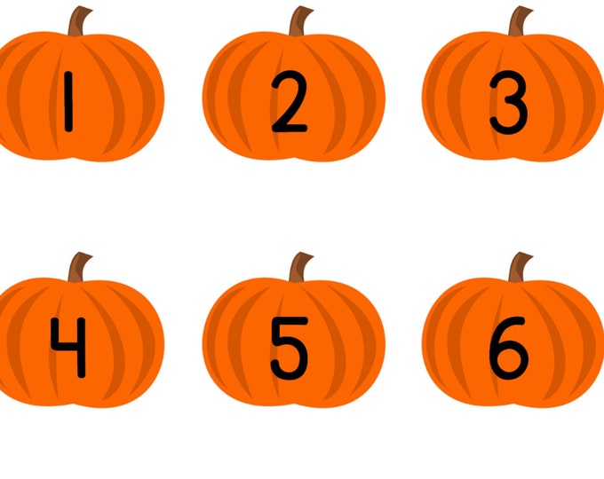 Pumpkin Numbers 1 100 Etsy