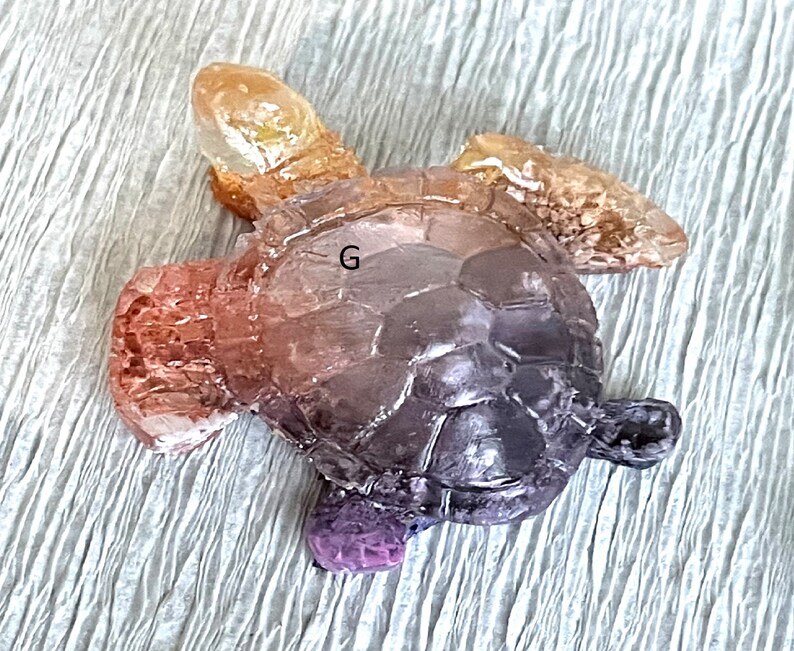 Mini Rainbow Resin Turtles Cute Resin Keychains Turtle Etsy