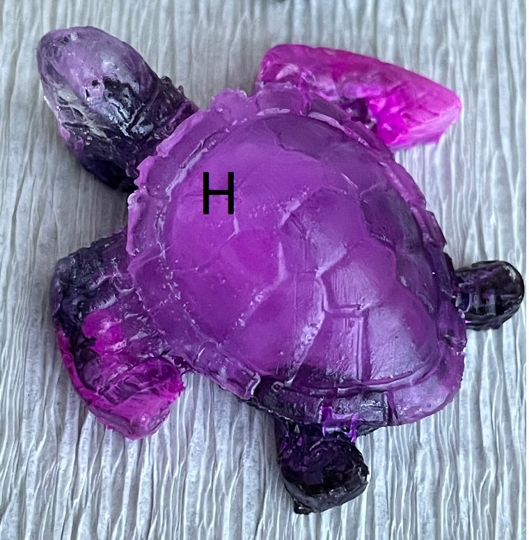 Mini Rainbow Resin Turtles Cute Resin Keychains Turtle Etsy