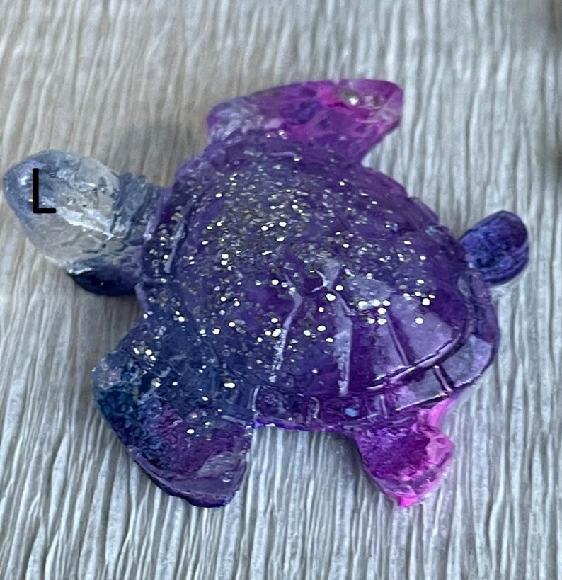 Mini Rainbow Resin Turtles Cute Resin Keychains Turtle Etsy