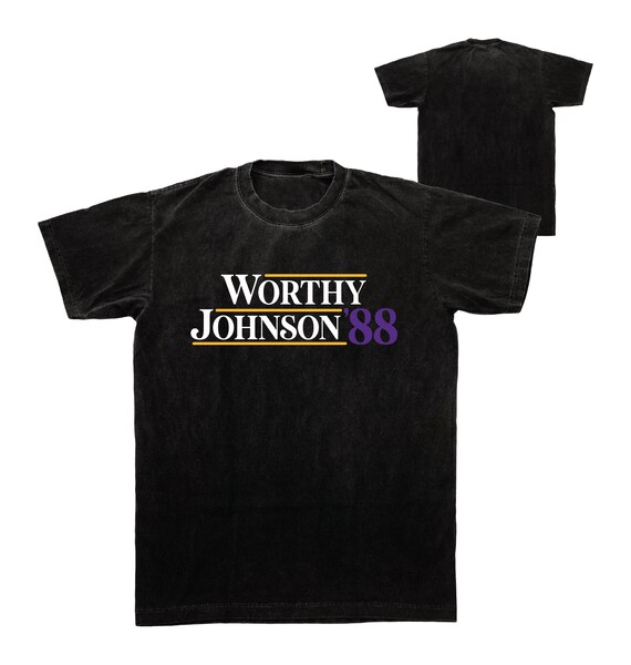 1988 NBA Ballot Box Tee, James Worthy / Magic Johnson, Los Angeles 