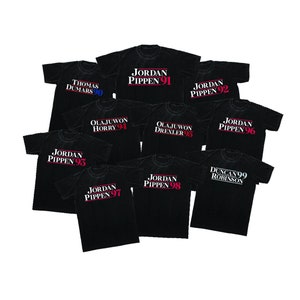 1990&#39;s NBA Champion Ballot Box Tee, 90&#39;s NBA Campaign Shirts, Finals Players Campaign T-Shirts, NBA Campaign Ballot Tee