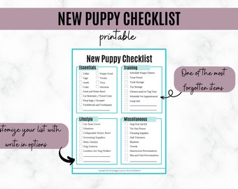 New Puppy Checklist PDF