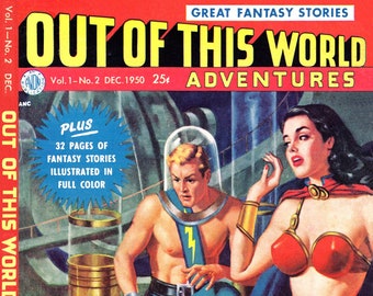 99 Cents! 10 Issues Pulp Fiction Dime Bundle 1 Ghost Comics Slave Girl Out of This World Adventures Space Detective