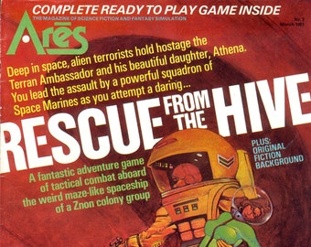 Magazine ARES n°7 Sauvetage de la ruche Livrer des jeux de guerre instantanés Compteur hexagonal SPI Avalon Hill Gmt